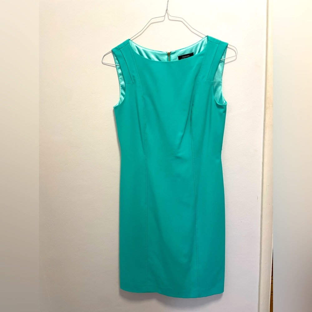 Teal dress by Tahari